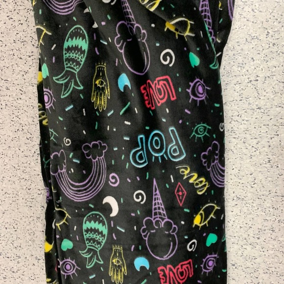 Pop Art Doodle Print Icecream Rainbow Palmistry Moon Eye Oversized Plush Blanket - Picture 8 of 12